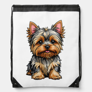 Yorkshire Terrier Drawstring Bag