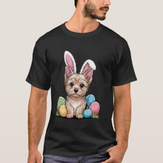 Yorkshire Terrier Easter Bunny Eggs Hunting Funny T-Shirt