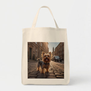 Yorkshire Terrier Elegant Grocery Tote Bag