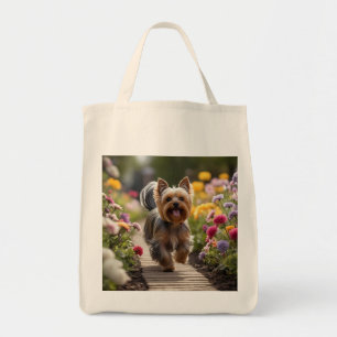 Yorkshire Terrier Elegant Grocery Tote Bag