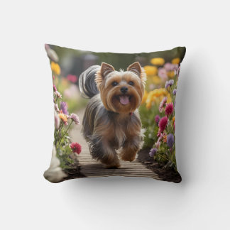 Yorkshire Terrier Elegant Throw Pillow