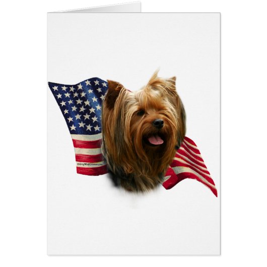 Yorkshire Terrier Flag Cards (Front)