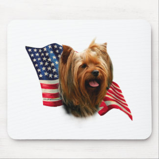 Yorkshire Terrier Flag Mouse Pad