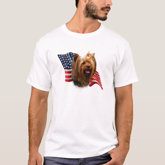 Yorkshire Terrier Flag T-Shirt (Front)