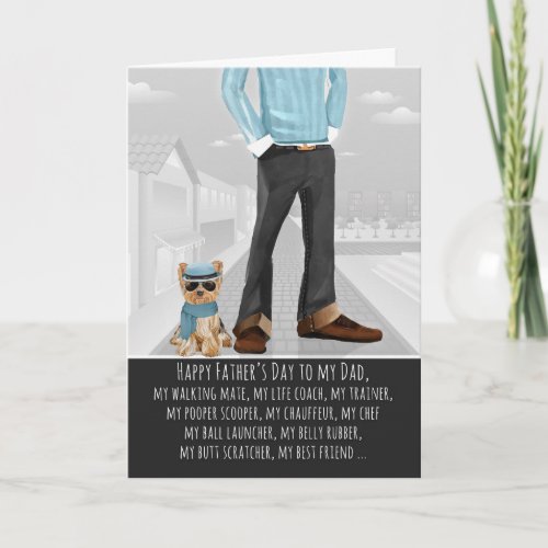 Yorkshire Terrier from the Dog Fathers Day Card