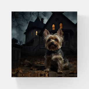 Yorkshire Terrier Halloween Scary  Paperweight