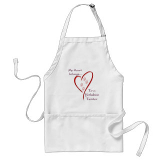 Yorkshire Terrier Heart Belongs Adult Apron