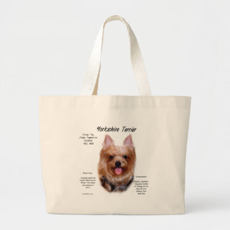 Yorkshire Terrier History Design Large Tote Bag