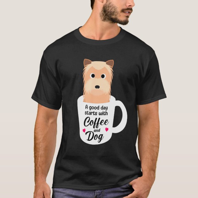 Yorkshire Terrier Humorous Dog Coffee T-Shirt (Front)