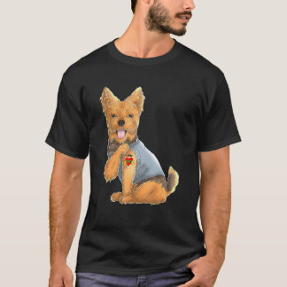 Yorkshire Terrier I Love Mom Tattoo Dog Shirt York