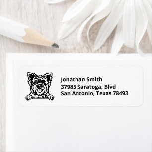 YORKSHIRE TERRIER Image On Return Address Label