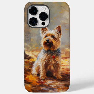 Yorkshire Terrier in Autumn Leaves Fall Inspire  Case-Mate iPhone 14 Pro Max Case