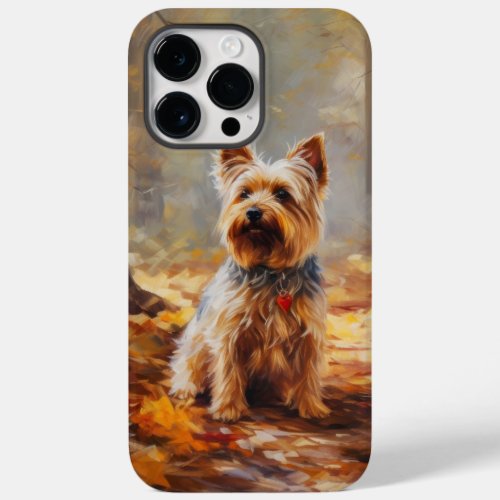 Yorkshire Terrier in Autumn Leaves Fall Inspire  Case_Mate iPhone 14 Pro Max Case