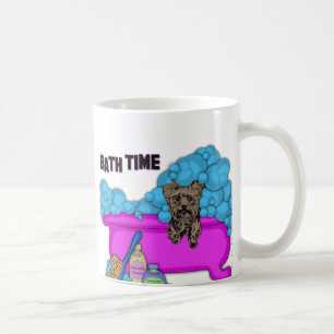 Yorkshire Terrier In Bath Tub Coffee Mug
