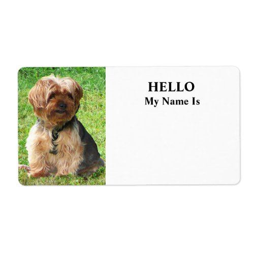 Yorkshire Terrier in Park Label