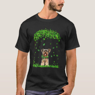 Yorkshire Terrier Irish Green Shamrock Clover St P T-Shirt