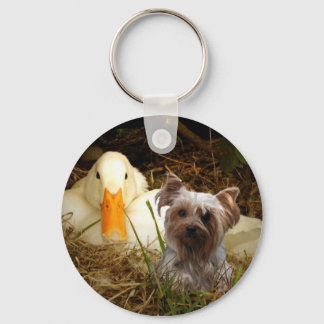 Yorkshire Terrier Keychain With Duck
