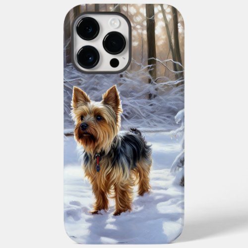 Yorkshire Terrier Let It Snow Christmas Case_Mate iPhone 14 Pro Max Case