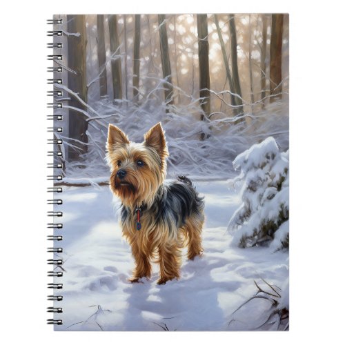 Yorkshire Terrier Let It Snow Christmas Notebook