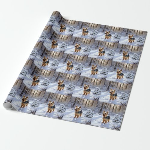 Yorkshire Terrier Let It Snow Christmas Wrapping Paper