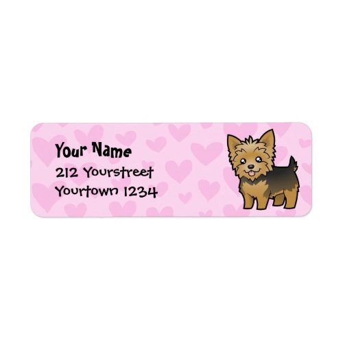 Yorkshire Terrier Love short hair no bow Label