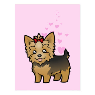 Yorkie Love Postcards No Minimum Quantity Zazzle