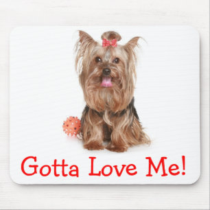 Yorkshire Terrier Love Yorkies Puppy Dog Mousepad