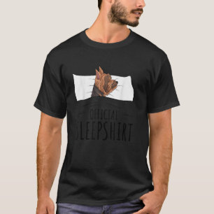 Yorkshire Terrier Lover Yorkie Dog Official Sleeps T-Shirt