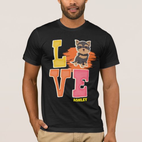 Yorkshire Terrier lovers cute color T_Shirt