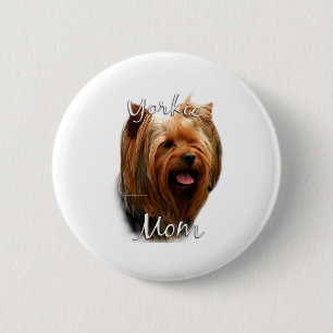 Yorkshire Terrier Mom 2 Pinback Button