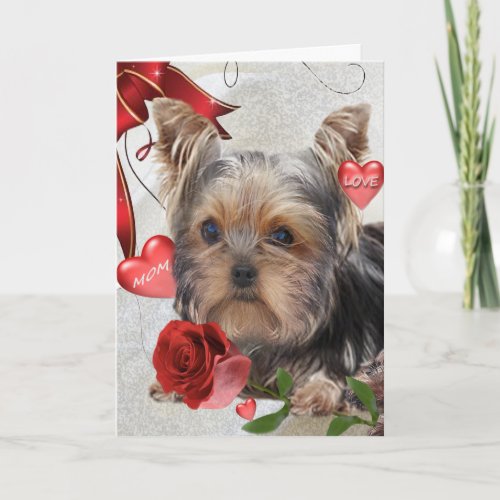 Yorkshire Terrier Momma Love Holiday Card