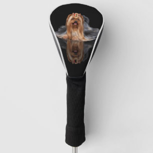 Yorkshire Terrier on black Golf Head Cover