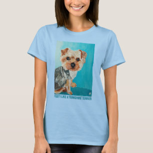 Yorkshire Terrier Painting by Alfred Fox T-Shirt