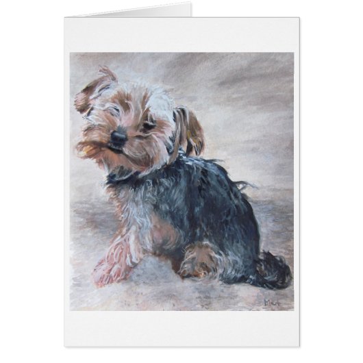 Yorkshire Terrier, Painting, Card (Front)
