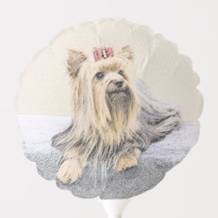 Yorkshire Terrier Painting - Cute Original Dog Art Balloon
