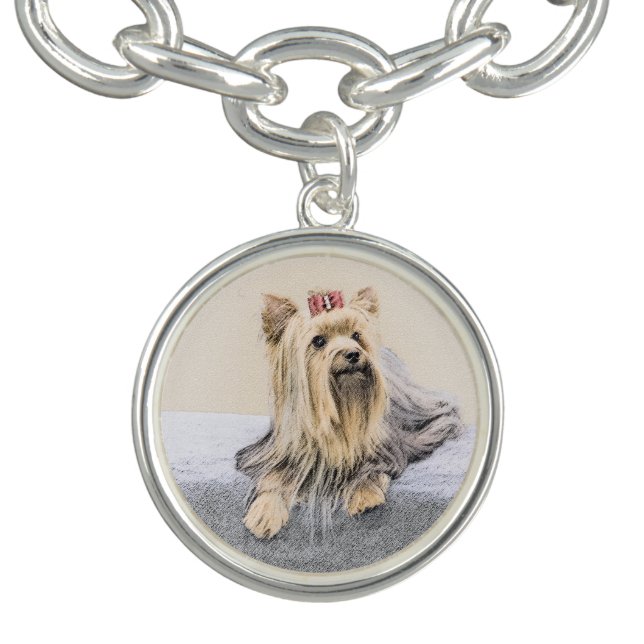 Yorkshire Terrier Painting - Cute Original Dog Art Bracelet (Design)