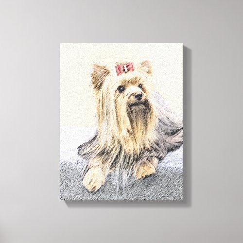 Yorkshire Terrier Painting _ Cute Original Dog Art Canvas Print