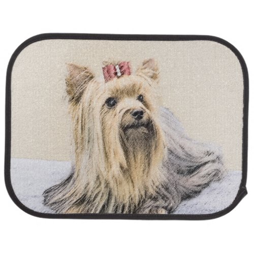 Yorkshire Terrier Painting _ Cute Original Dog Art Car Floor Mat