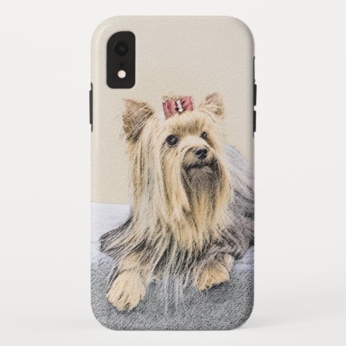 Yorkshire Terrier Painting _ Cute Original Dog Art iPhone XR Case