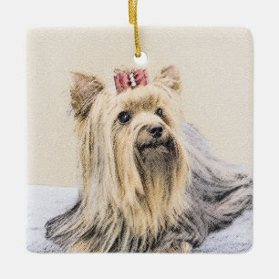 Yorkshire Terrier Painting - Cute Original Dog Art Ceramic Ornament