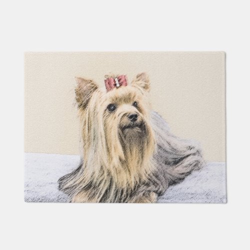 Yorkshire Terrier Painting _ Cute Original Dog Art Doormat