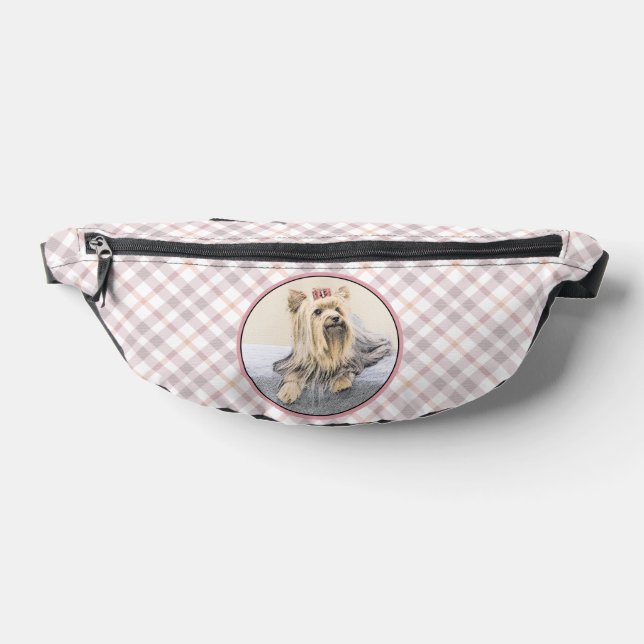 Yorkshire Terrier Painting Cute Original Dog Art Fanny Pack (Lay Down)