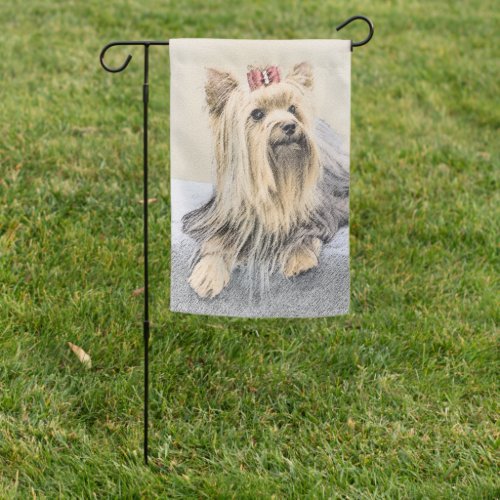 Yorkshire Terrier Painting _ Cute Original Dog Art Garden Flag