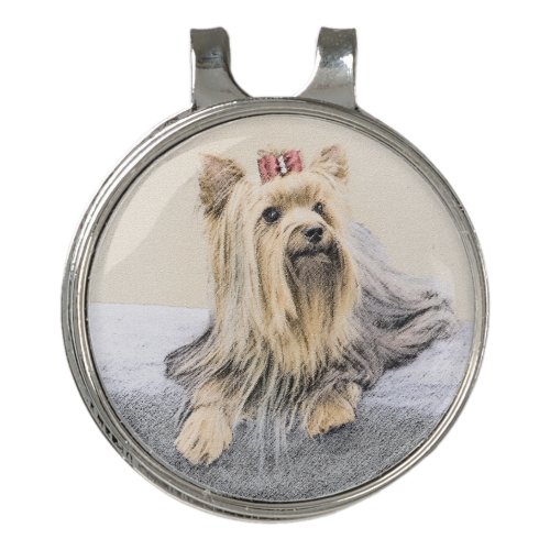 Yorkshire Terrier Painting _ Cute Original Dog Art Golf Hat Clip