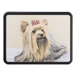Yorkshire Terrier Painting - Cute Original Dog Art Hitch Cover