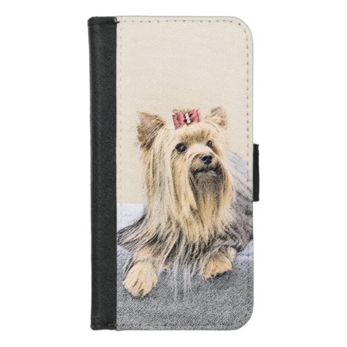 Yorkshire Terrier Painting _ Cute Original Dog Art iPhone 87 Wallet Case