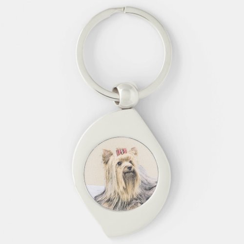 Yorkshire Terrier Painting _ Cute Original Dog Art Keychain