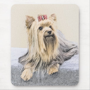 Yorkshire Terrier Painting - Cute Original Dog Art Mouse Pad
