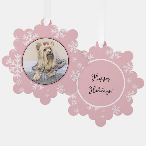 Yorkshire Terrier Painting _ Cute Original Dog Art Ornament Card