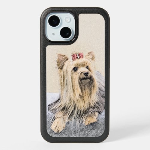 Yorkshire Terrier Painting _ Cute Original Dog Art iPhone 15 Case
